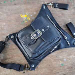 сумка на бедро купить черная